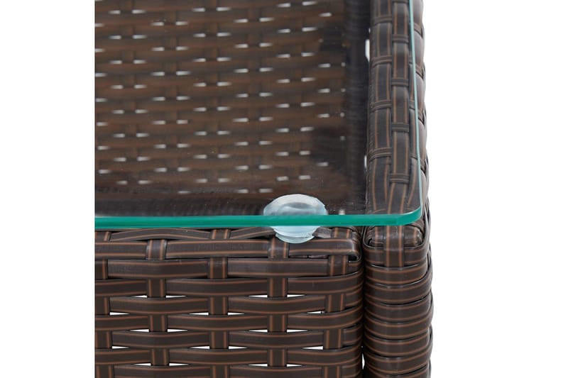 Sofabord 60x40x36 cm Polyrattan Brun - Brun - Møbler - Borde - Sofabord