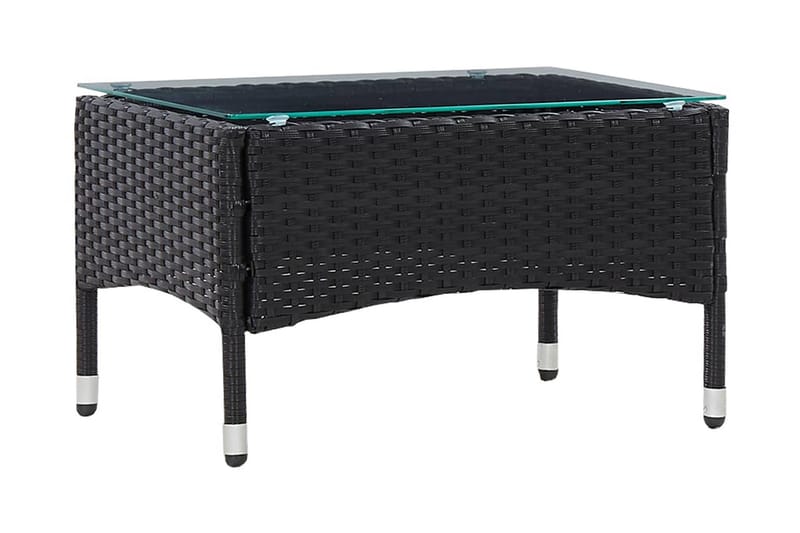 Sofabord 60x40x36 cm Polyrattan Sort - Sort - Møbler - Borde - Sofabord