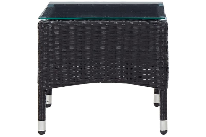 Sofabord 60x40x36 cm Polyrattan Sort - Sort - Møbler - Borde - Sofabord