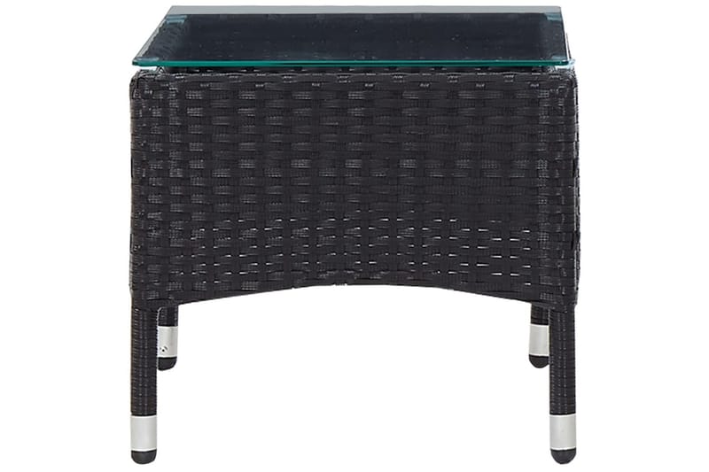 Sofabord 60x40x36 cm Polyrattan Sort - Sort - Sofabord