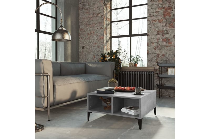 sofabord 60x60x30 cm spånplade betongrå - Grå - Møbler - Borde - Sofabord