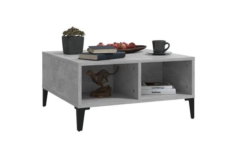 sofabord 60x60x30 cm spånplade betongrå - Grå - Møbler - Borde - Sofabord