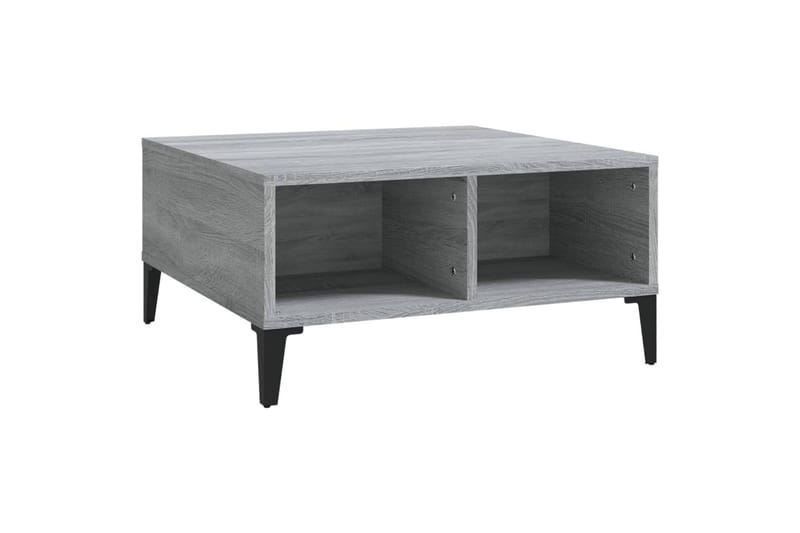 sofabord 60x60x30 cm spånplade grå sonoma-eg - Grå - Sofabord