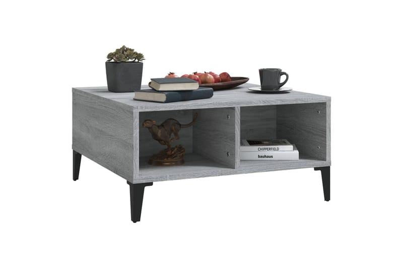 sofabord 60x60x30 cm spånplade grå sonoma-eg - Grå - Møbler - Borde - Sofabord