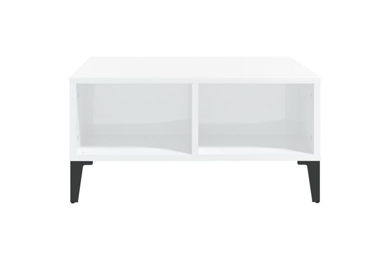 sofabord 60x60x30 cm spånplade hvid højglans - Hvid - Møbler - Borde - Sofabord