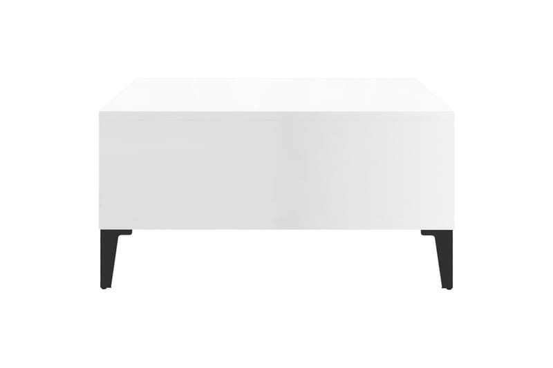 sofabord 60x60x30 cm spånplade hvid højglans - Hvid - Sofabord