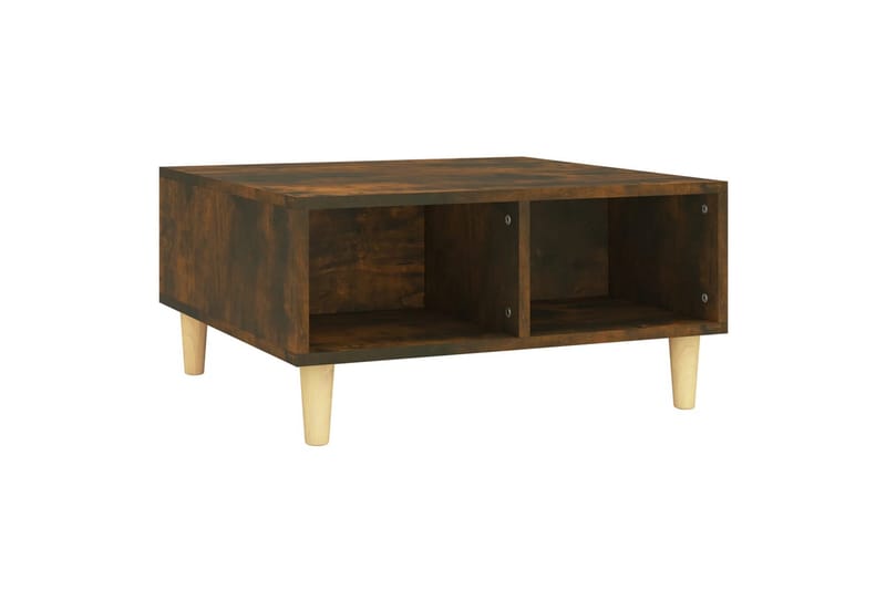 sofabord 60x60x30 cm spånplade røget egetræsfarve - Brun - Møbler - Borde - Sofabord