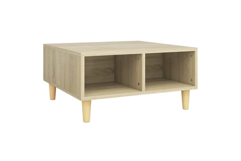 sofabord 60x60x30 cm spånplade sonoma-eg - Brun - Sofabord