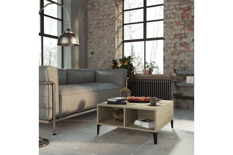 sofabord 60x60x30 cm spånplade sonoma-eg - Brun - Møbler - Borde - Sofabord