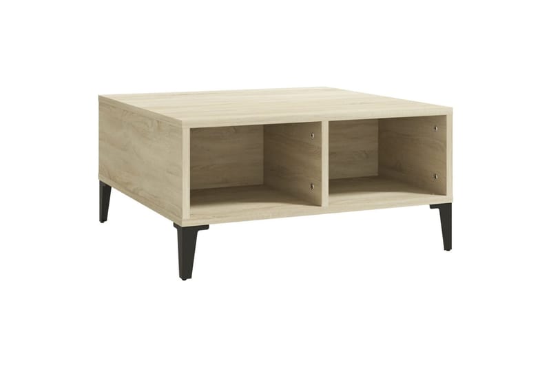 sofabord 60x60x30 cm spånplade sonoma-eg - Brun - Sofabord