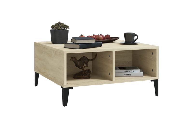 sofabord 60x60x30 cm spånplade sonoma-eg - Brun - Møbler - Borde - Sofabord
