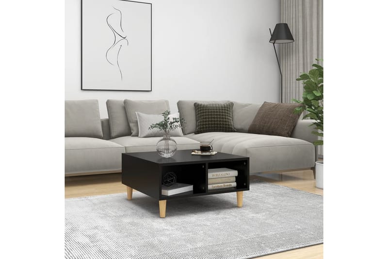 sofabord 60x60x30 cm spånplade sort - Sort - Møbler - Borde - Sofabord