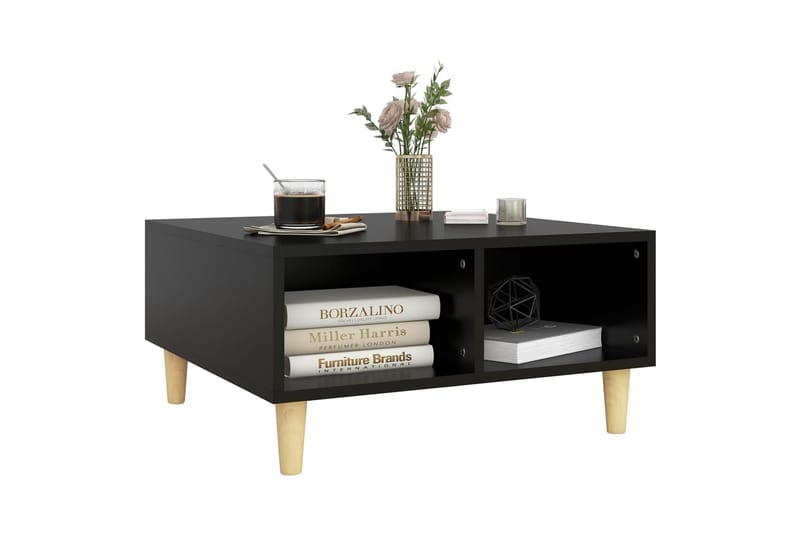 sofabord 60x60x30 cm spånplade sort - Sort - Møbler - Borde - Sofabord