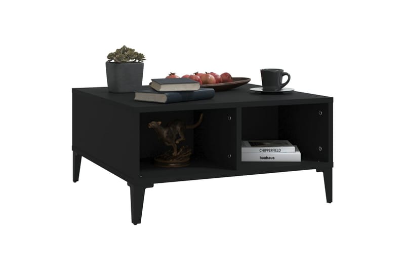 sofabord 60x60x30 cm spånplade sort - Sort - Møbler - Borde - Sofabord
