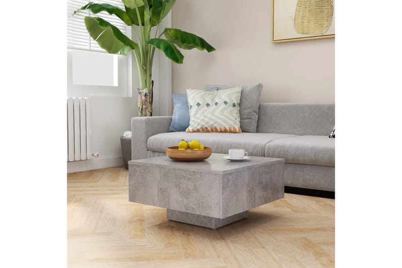 sofabord 60x60x31,5 cm spånplade betongrå - Grå - Sofabord