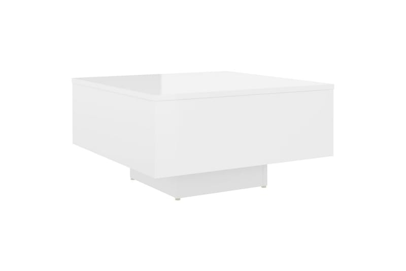 sofabord 60x60x31,5 cm spånplade hvid højglans - Hvid - Sofabord