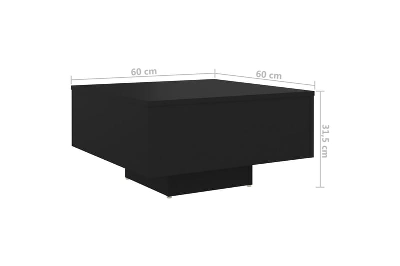 sofabord 60x60x31,5 cm spånplade sort - Sort - Møbler - Borde - Sofabord