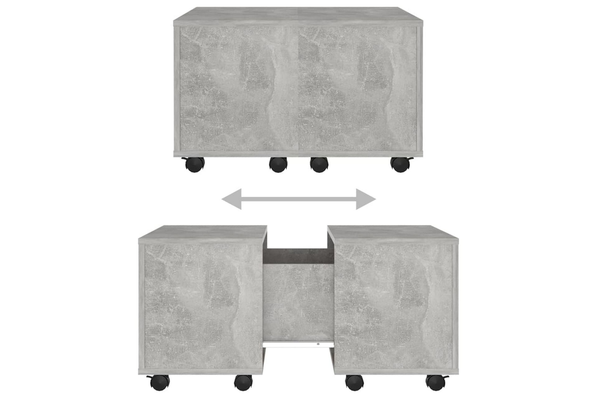 sofabord 60x60x38 cm spånplade betongrå - Grå - Møbler - Borde - Sofabord