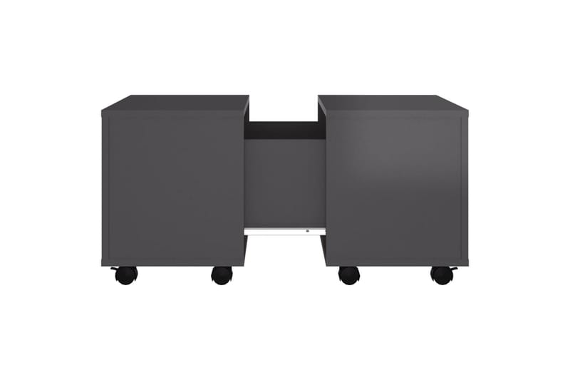 sofabord 60x60x38 cm spånplade grå højglans - Grå - Sofabord