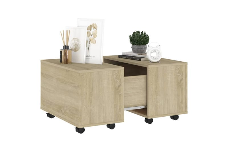 sofabord 60x60x38 cm spånplade sonoma-eg - Brun - Møbler - Borde - Sofabord