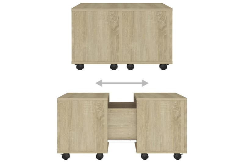 sofabord 60x60x38 cm spånplade sonoma-eg - Brun - Møbler - Borde - Sofabord