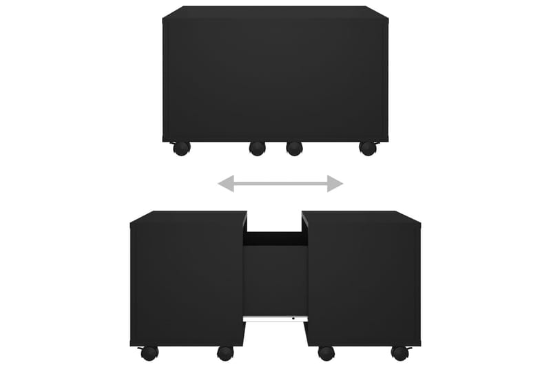 sofabord 60x60x38 cm spånplade sort - Sort - Møbler - Borde - Sofabord