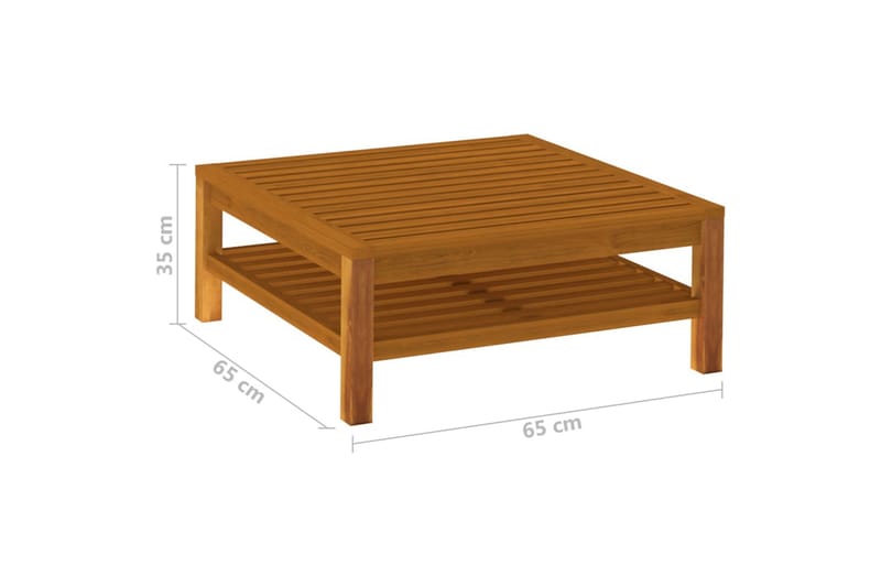 sofabord 65x65x35 cm massivt akacietræ - Brun - Møbler - Borde - Sofabord