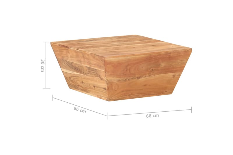 Sofabord 66x66x30 cm v-facon massivt akacietræ - Møbler - Borde - Sofabord