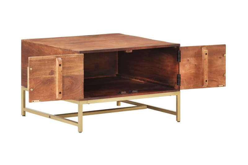 Sofabord 67x67x45 cm massivt akacietræ honningbrun - Brun - Møbler - Borde - Sofabord
