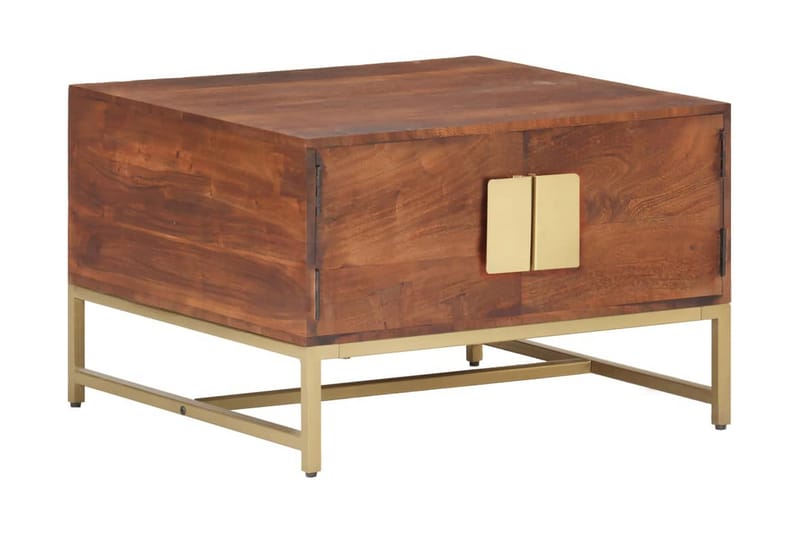 Sofabord 67x67x45 cm massivt akacietræ honningbrun - Brun - Sofabord