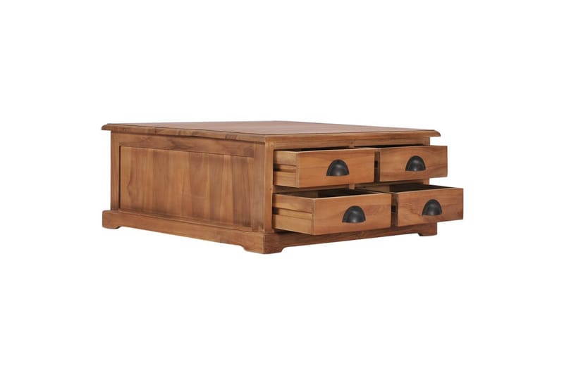 sofabord 68 x 68 x 30 cm massivt teaktræ - Brun - Møbler - Borde - Sofabord