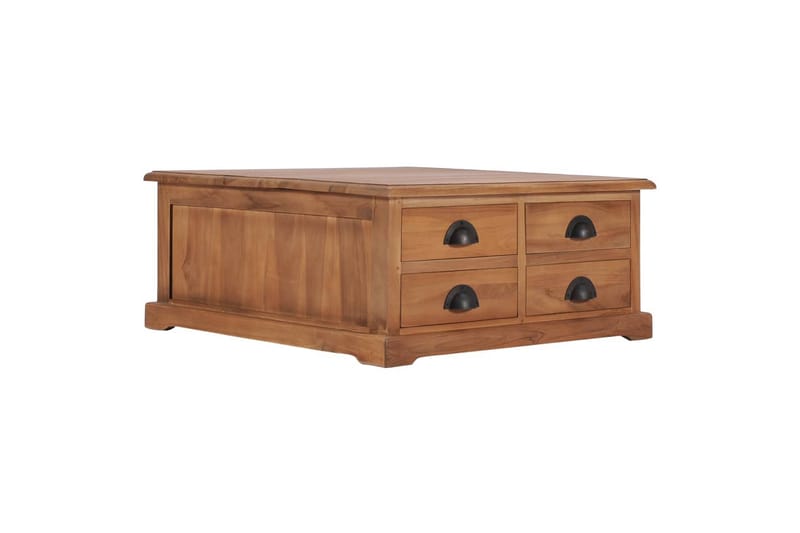 sofabord 68 x 68 x 30 cm massivt teaktræ - Brun - Møbler - Borde - Sofabord