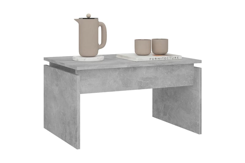 sofabord 68x50x38 cm spånplade betongrå - Grå - Sofabord