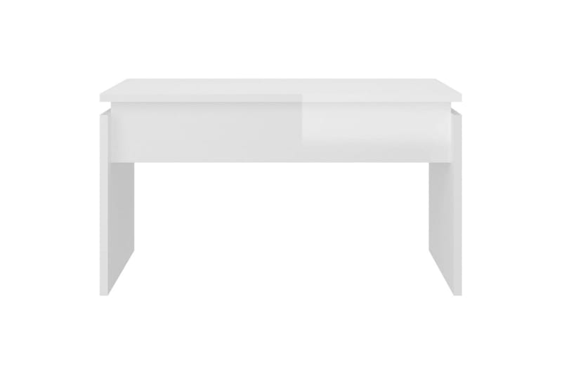 sofabord 68x50x38 cm spånplade hvid højglans - Hvid - Møbler - Borde - Sofabord