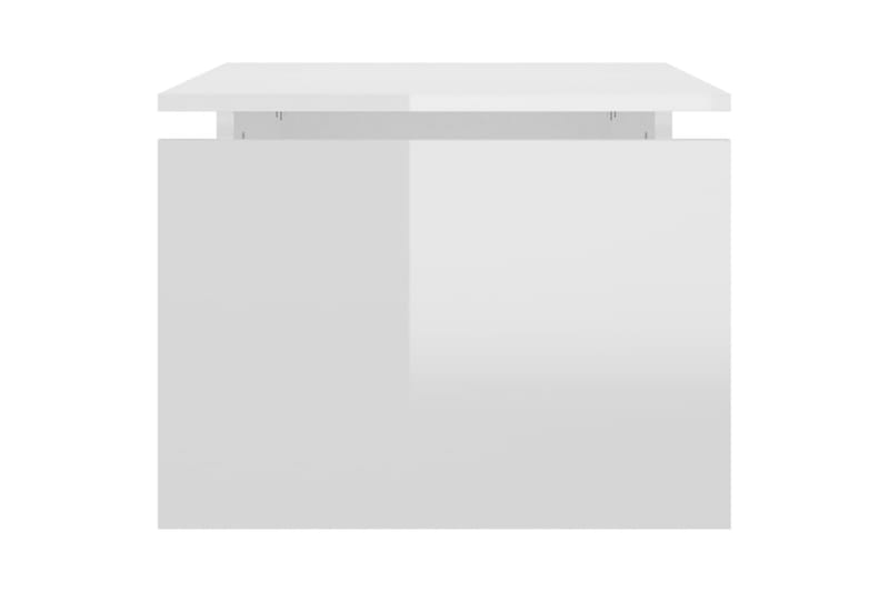 sofabord 68x50x38 cm spånplade hvid højglans - Hvid - Møbler - Borde - Sofabord
