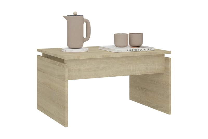 sofabord 68x50x38 cm spånplade sonoma-eg - Brun - Sofabord