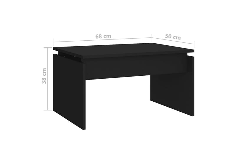 sofabord 68x50x38 cm spånplade sort - Sort - Møbler - Borde - Sofabord