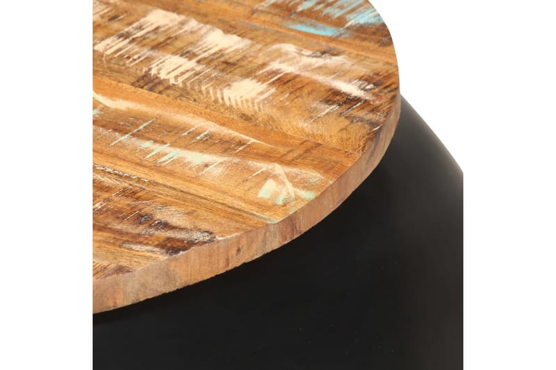 Sofabord 68x68x30 cm massivt genanvendt træ sort - Sort - Sofabord