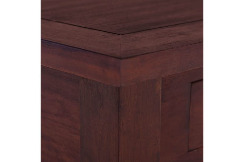 Sofabord 68x68x30 cm massivt mahognitræ klassisk brun - Brun - Sofabord