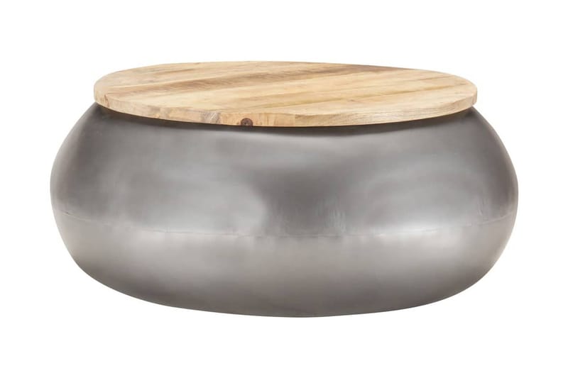 Sofabord 68x68x30 cm massivt mangotræ grå - Grå - Møbler - Borde - Sofabord