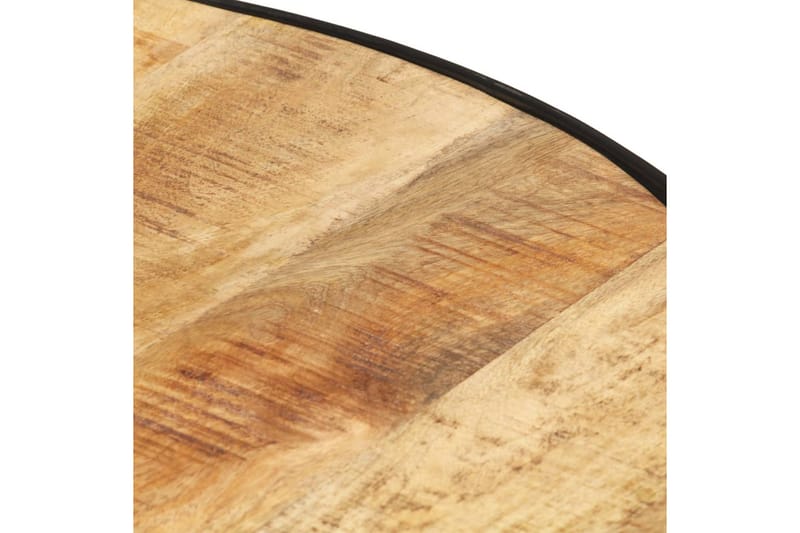 sofabord 68x68x36 cm massivt ru mangotræ sort - Sort - Møbler - Borde - Sofabord
