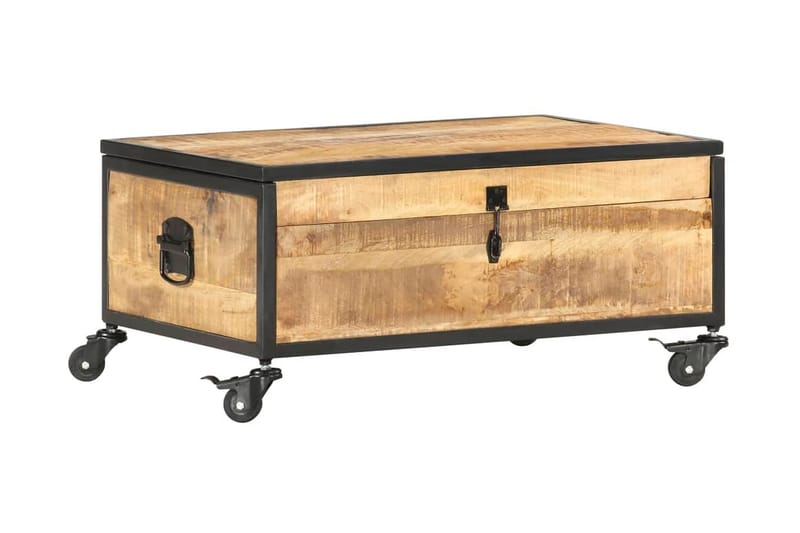 Sofabord 70x50x33 cm Massivt Mangotræ - Brun - Møbler - Borde - Sofabord