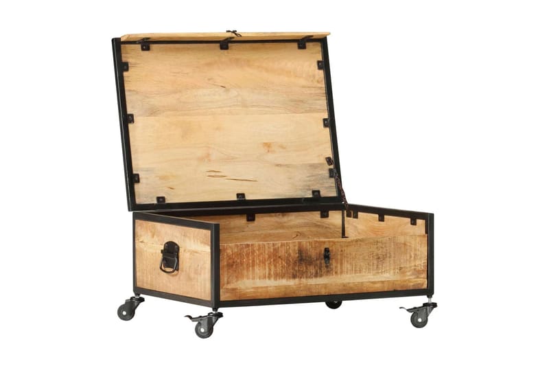 Sofabord 70x50x33 cm Massivt Mangotræ - Brun - Møbler - Borde - Sofabord