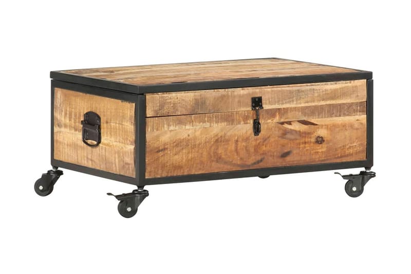 Sofabord 70x50x33 cm Massivt Mangotræ - Brun - Møbler - Borde - Sofabord