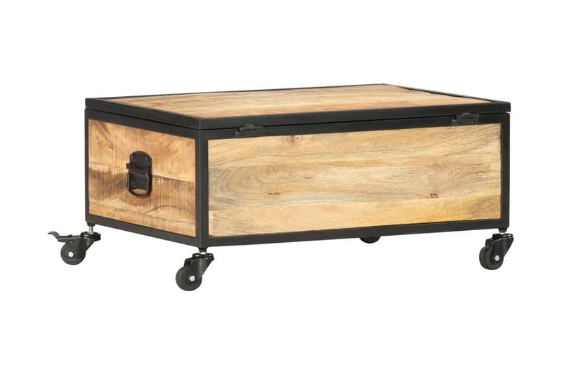 Sofabord 70x50x33 cm Massivt Mangotræ - Brun - Møbler - Borde - Sofabord