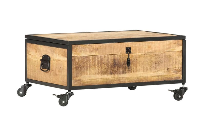 Sofabord 70x50x33 cm Massivt Mangotræ - Brun - Sofabord
