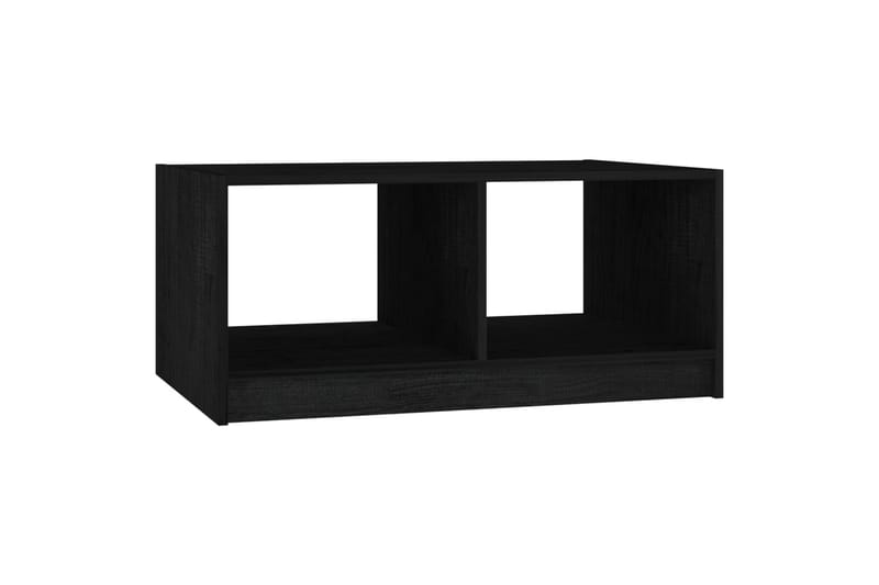 sofabord 75x50x33,5 cm massivt fyrretræ sort - Sort - Møbler - Borde - Sofabord