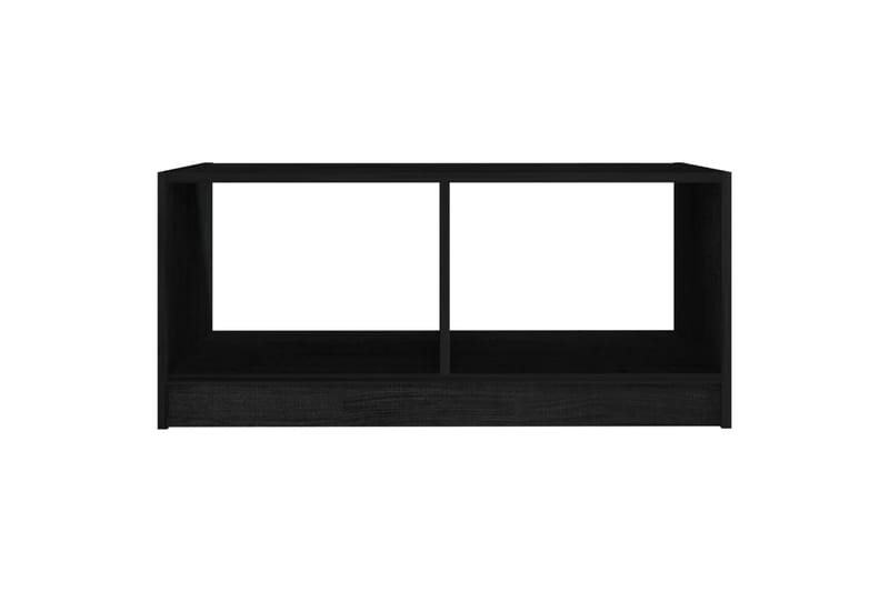 sofabord 75x50x33,5 cm massivt fyrretræ sort - Sort - Møbler - Borde - Sofabord