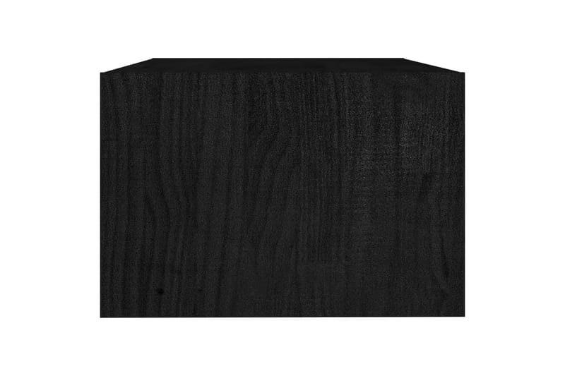sofabord 75x50x33,5 cm massivt fyrretræ sort - Sort - Møbler - Borde - Sofabord