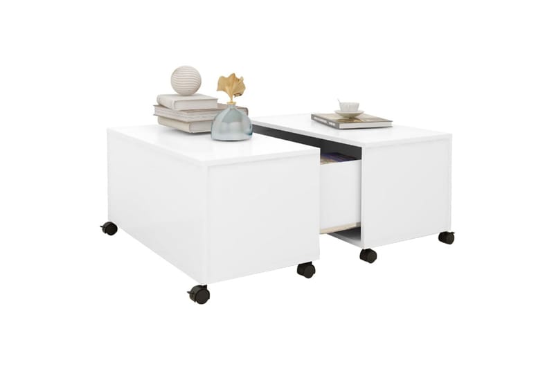 sofabord 75x75x38 cm spånplade hvid - Hvid - Møbler - Borde - Sofabord